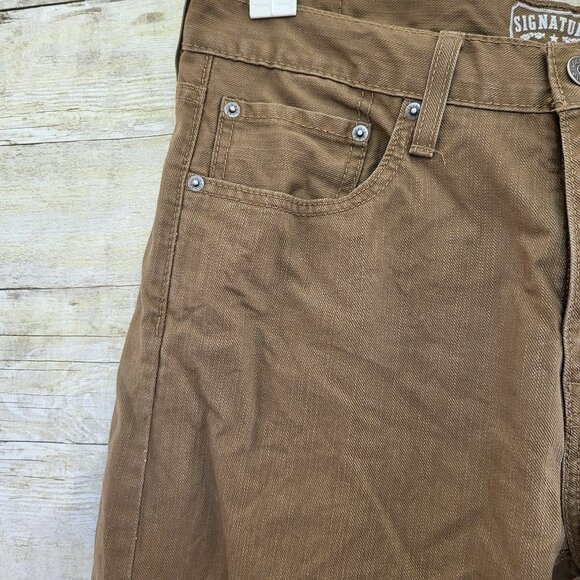 Signature Levi Strauss & Co Men's 32 x 32 Khaki Jeans - Picture 3 of 6